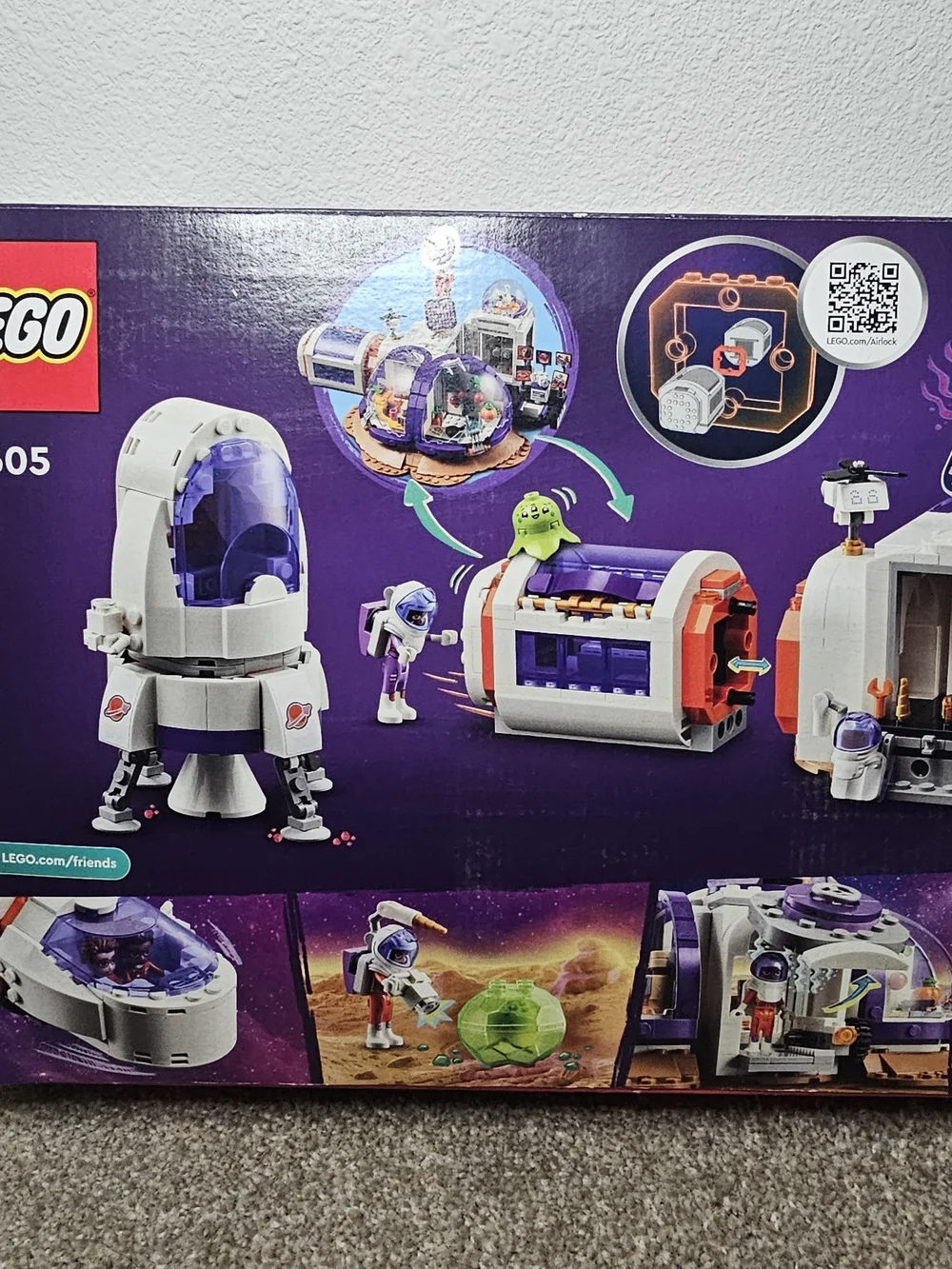 Lego Friends Purple, White & Red Space Base Play Set